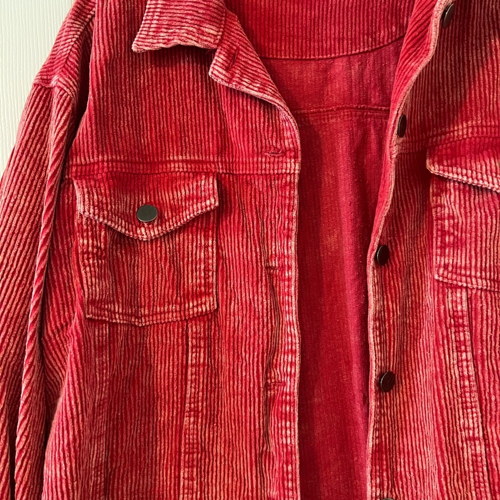 Red Corduroy Women's Jacket